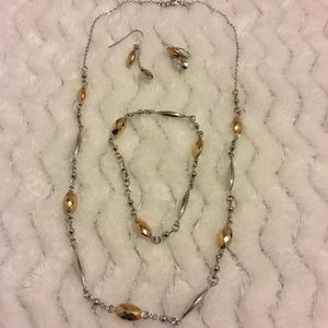 14K Two-tone Jewelry Set